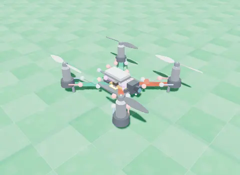 Nano Drone robot in 3D