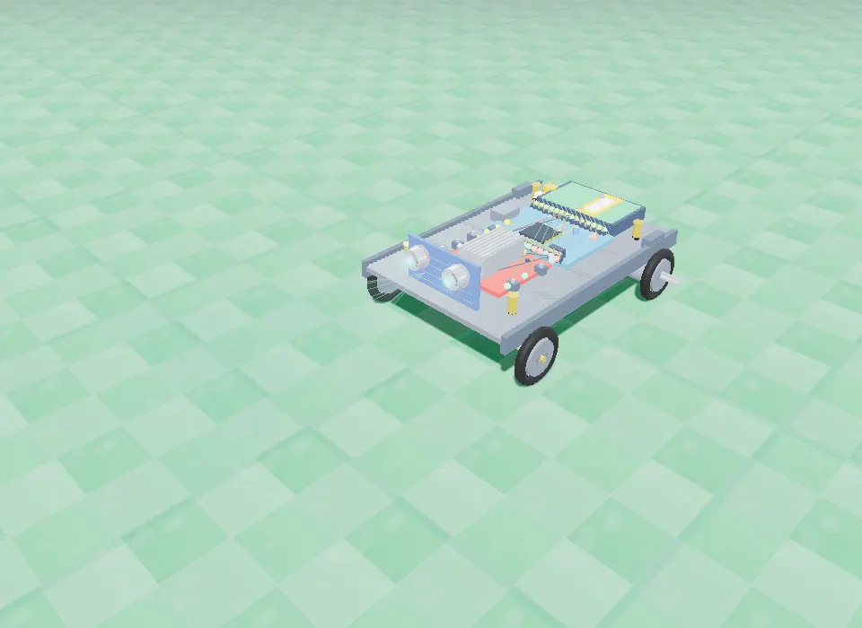 Obstacle avoider robot in 3D with an ultrasonic sensor, Arduino and L298N driver
