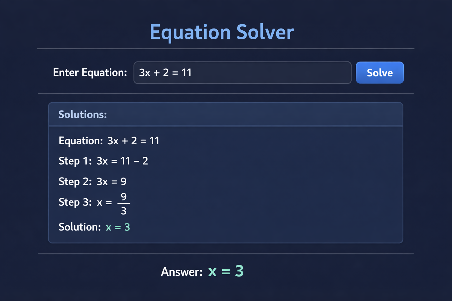 Equation Explorer